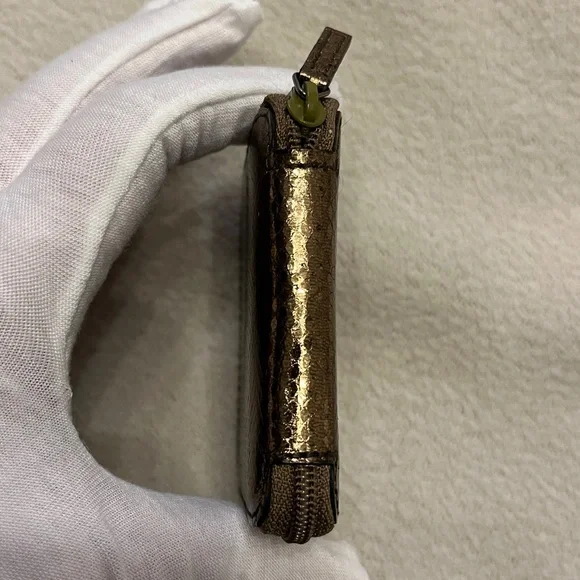 Gucci Gold Python Compact Coin Case Wallet - Picture 9 of 9